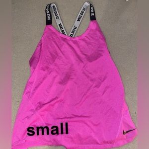 Women’s small pink nike dri fit tank top